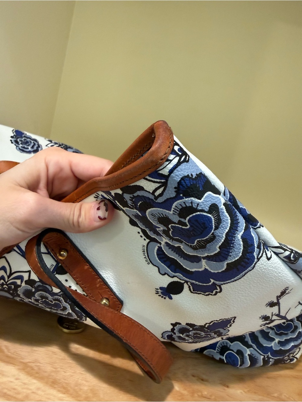 Rare Brahmin All-Day Tote in Blue Delft - Picture 13 of 13